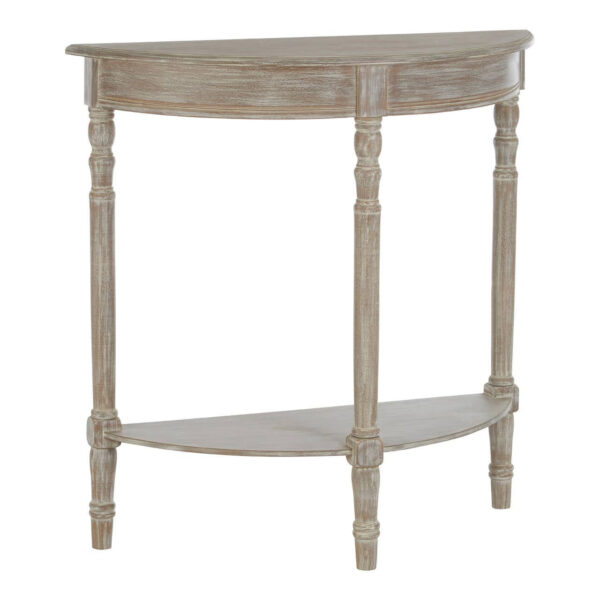 Heritage Half Moon Natural Wash Wooden Console Table