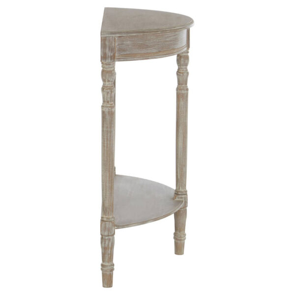 Heritage Half Moon Natural Wash Wooden Console Table