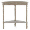 Heritage Half Moon Natural Wash Wooden Console Table