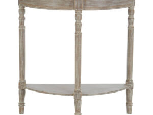 Heritage Half Moon Natural Wash Wooden Console Table