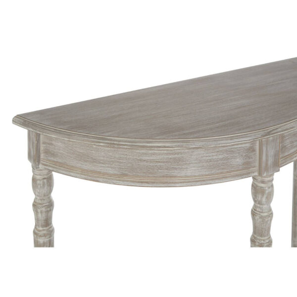 Heritage Half Moon Natural Wash Wooden Console Table