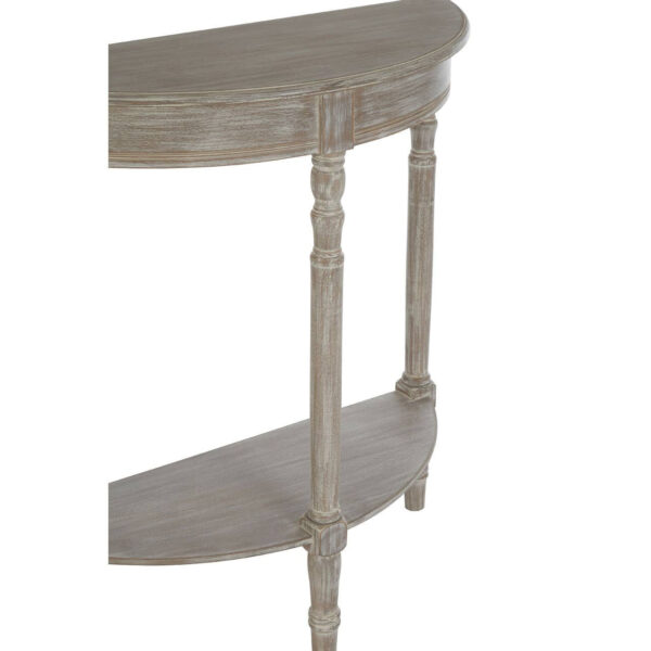 Heritage Half Moon Natural Wash Wooden Console Table