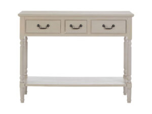 Heritage 3 Drawer Grey Putty Wooden Console Table