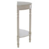Heritage Grey Putty Half Moon Wooden Console Table