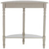 Heritage Grey Putty Half Moon Wooden Console Table