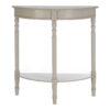 Heritage Grey Putty Half Moon Wooden Console Table