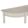 Heritage Grey Putty Half Moon Wooden Console Table