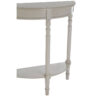 Heritage Grey Putty Half Moon Wooden Console Table