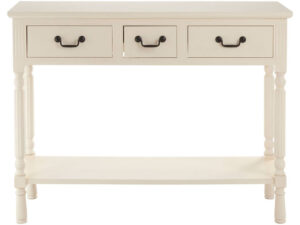 Heritage 3 Drawer Ivory Wooden Console Table
