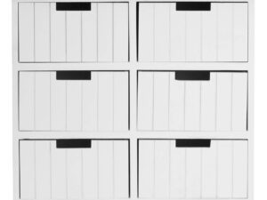 New England White Mdf 6 Drawers Chest