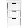 New England White 3 Drawers Chest