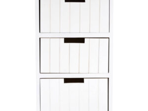 New England White 3 Drawers Chest
