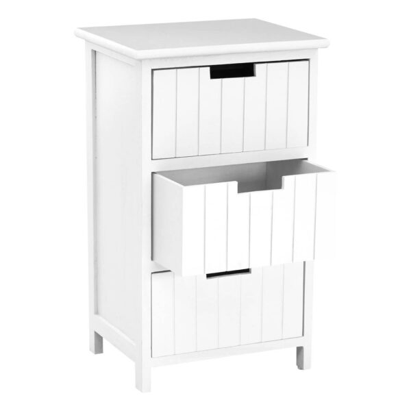 New England White 3 Drawers Chest
