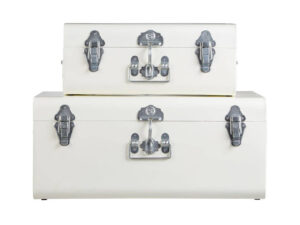 Parley Set of two Ivory Storage Trunks