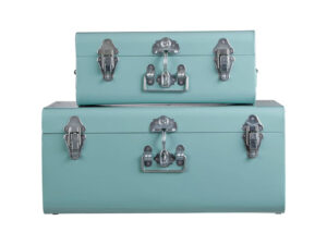 Parley Set of Two Green Storage Trunks