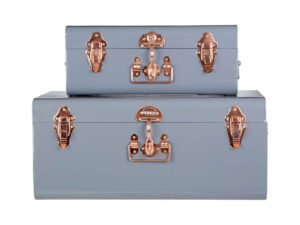 Parley Set of Two Grey Storage Trunks