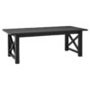 Lyon Black Oak Wood Dining Table