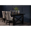Lyon Black Oak Wood Dining Table