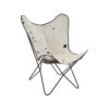 Buffalo Black and White Cowhide Butterfly Chair
