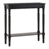 Heritage Black Rectangular Wooden Console Table
