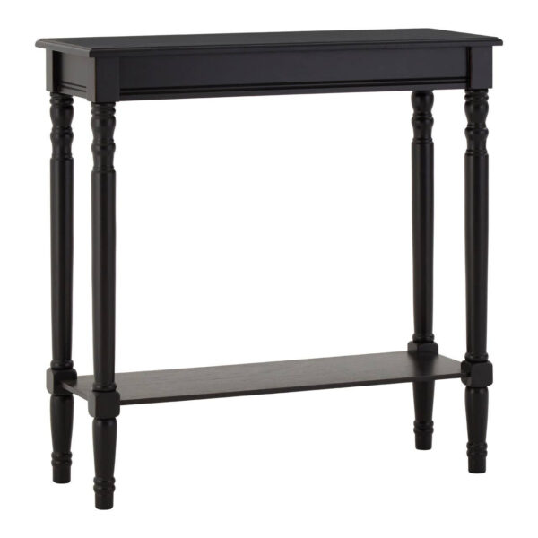 Heritage Black Rectangular Wooden Console Table