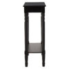 Heritage Black Rectangular Wooden Console Table