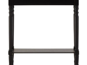 Heritage Black Rectangular Wooden Console Table