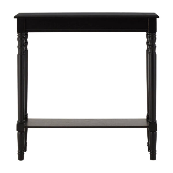 Heritage Black Rectangular Wooden Console Table