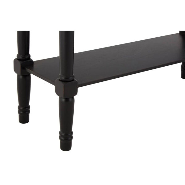 Heritage Black Rectangular Wooden Console Table