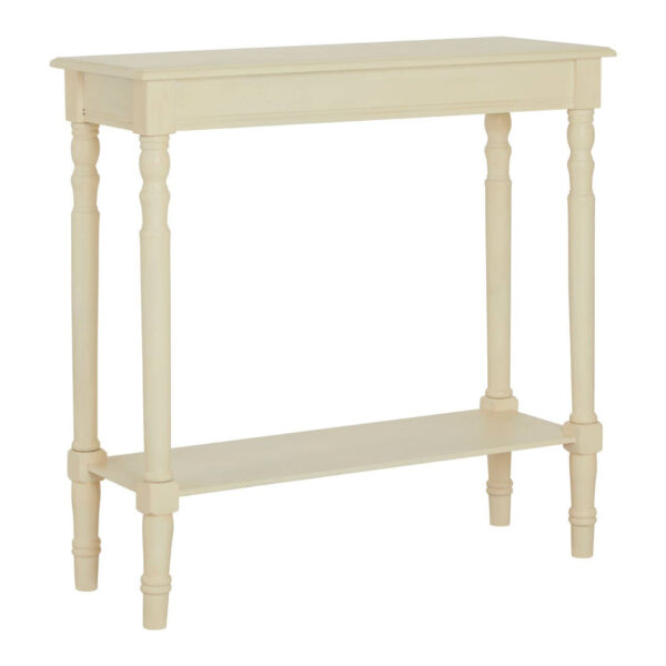 Heritage Ivory Rectangular Wooden Console Table