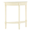 Heritage Ivory Half Moon Wooden Console Table