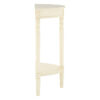 Heritage Ivory Half Moon Wooden Console Table