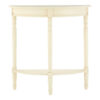 Heritage Ivory Half Moon Wooden Console Table