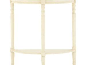 Heritage Ivory Half Moon Wooden Console Table