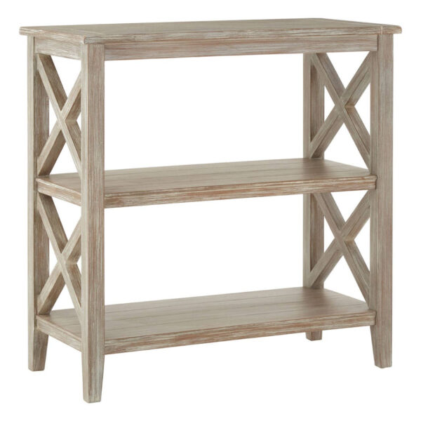 Heritage Two Tier Natural Wash Wooden Bookshelf