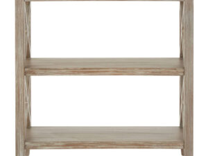 Heritage Two Tier Natural Wash Wooden Bookshelf