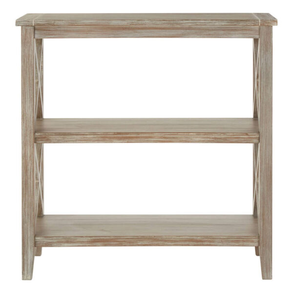 Heritage Two Tier Natural Wash Wooden Bookshelf