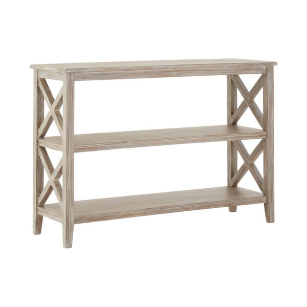 Heritage Natural Wash Two Tier Wooden Bookshelf
