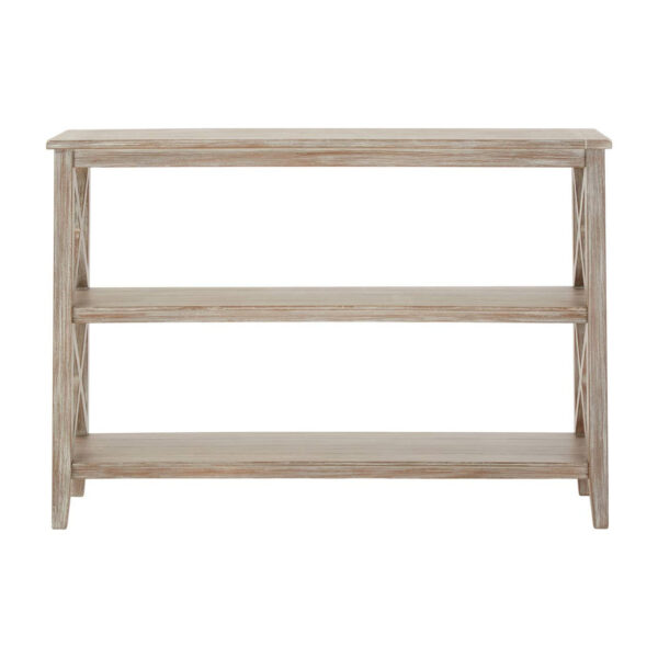 Heritage Two Tier Natural Wash Wooden Bookshelf