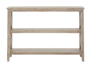 Heritage Natural Wash Two Tier Wooden Bookshelf