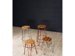District Chrome Hairpin Stool