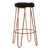 District Faux Fur Hairpin Bar Stool