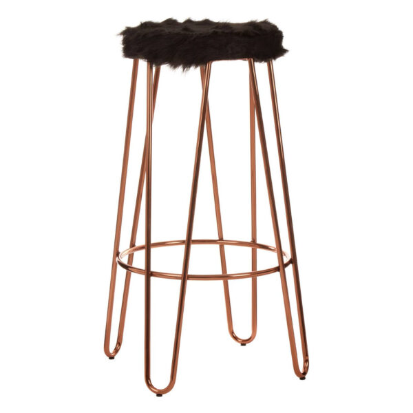 District Faux Fur Hairpin Bar Stool