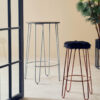 District Faux Fur Hairpin Bar Stool