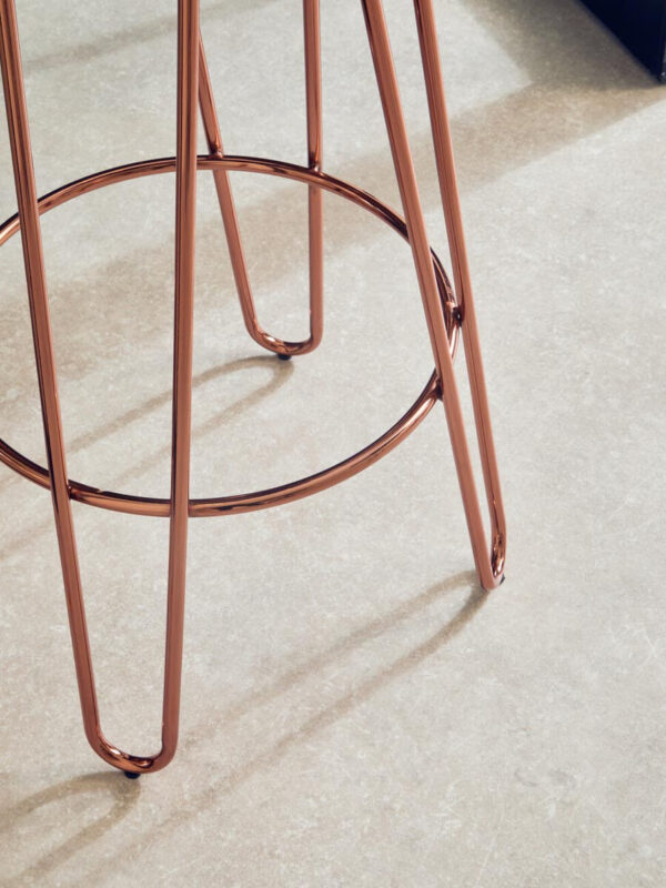 District Faux Fur Hairpin Bar Stool