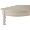 Heritage Half Moon Grey Putty Wooden Console Table with Shelf