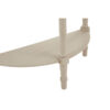 Heritage Half Moon Grey Putty Wooden Console Table with Shelf