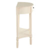 Heritage Half Moon Ivory Wooden Console Table with 1 Drawer