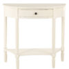Heritage Black Half Moon Wooden Console Table with Drawer