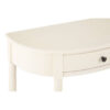 Heritage Half Moon Ivory Wooden Console Table with 1 Drawer